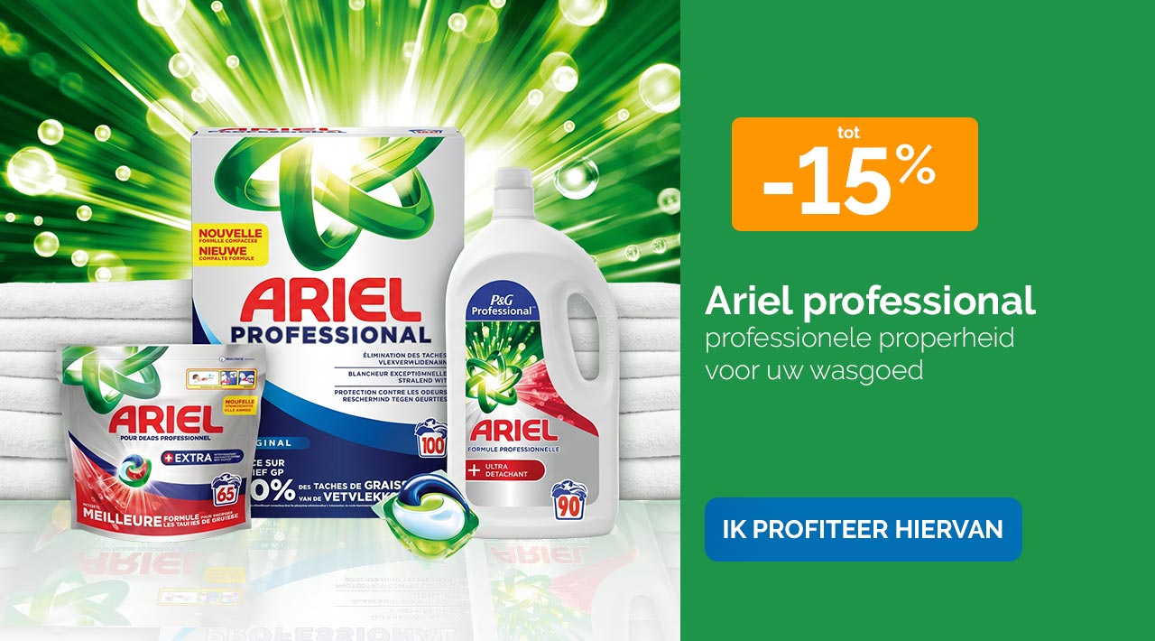 Ariel Professional: professionele properheid voor uw wasgoed