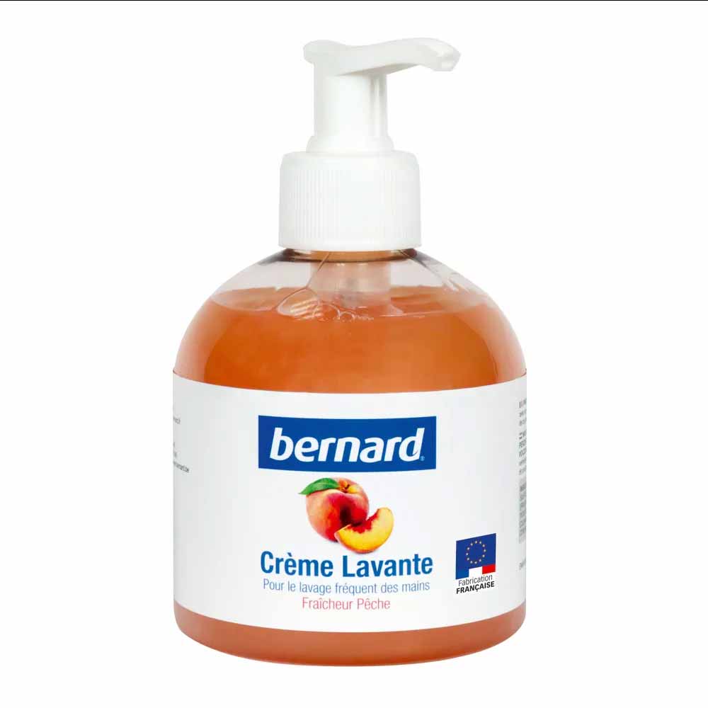 Crèmes lavantes Bernard parfum pêche, flacon de 300 ml