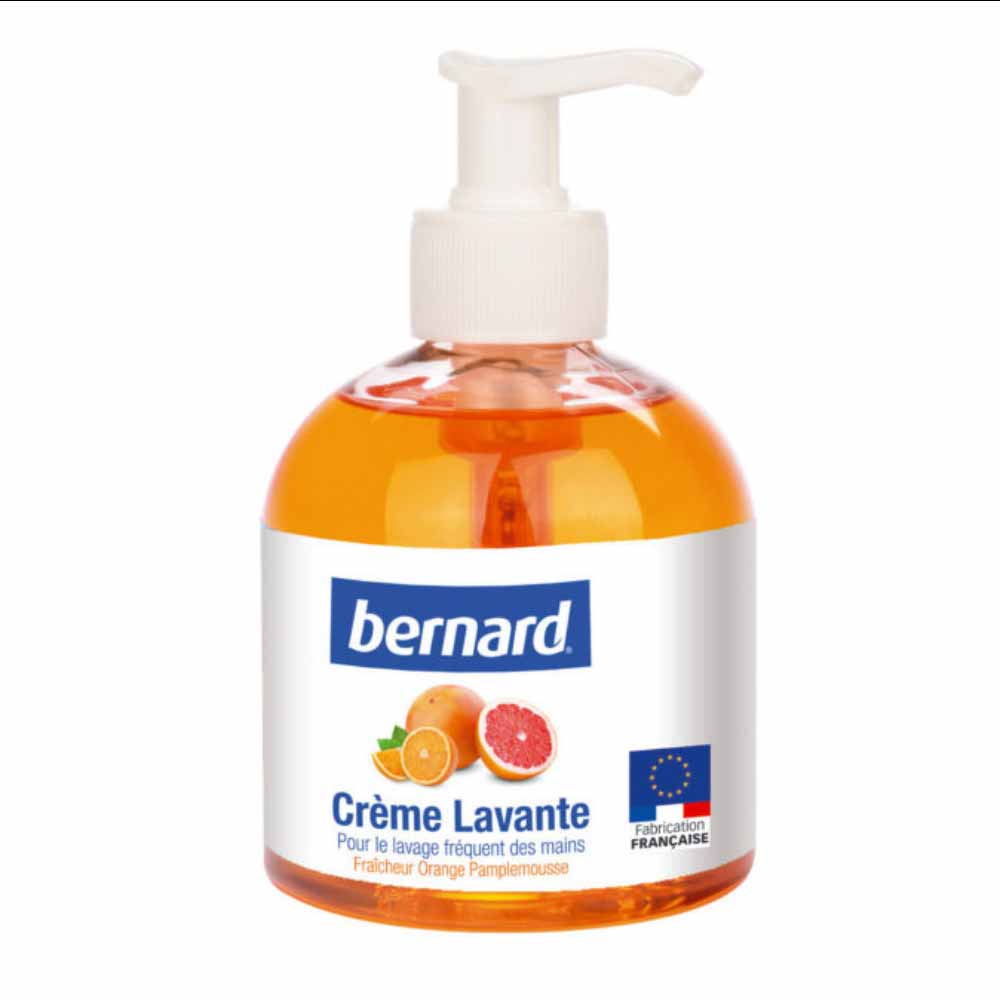 Crèmes lavantes Bernard parfum orange-pamplemousse, flacon de 300 ml